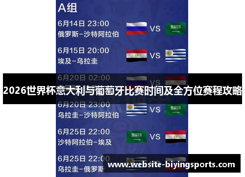 2026世界杯意大利与葡萄牙比赛时间及全方位赛程攻略