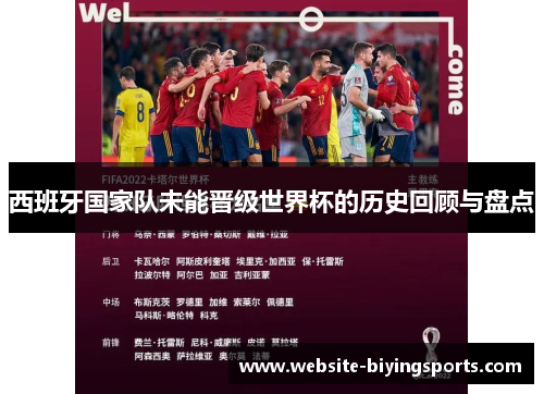 西班牙国家队未能晋级世界杯的历史回顾与盘点